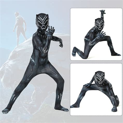 Black Panther Costume Kids 3D Spandex Party Cosplay | GUSTAVE® – Eleboat