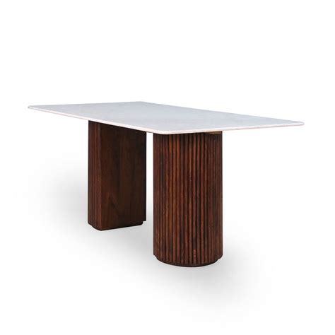 Gistel Marble Top 6 Seater Dining Table – Fabuliv