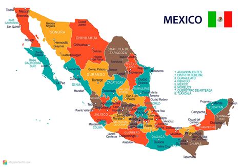 Los 7 mejores mapas de México para imprimir - Etapa Infantil