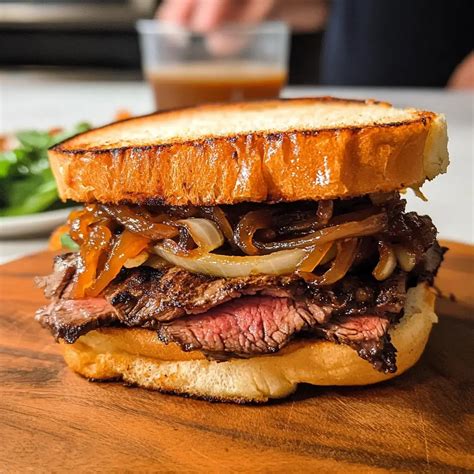 Grilled Ribeye Steak Sandwich with Caramelized Onions Recipe - My ...