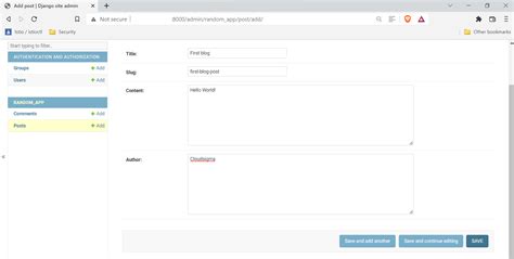Django Example Web Application 的图像结果