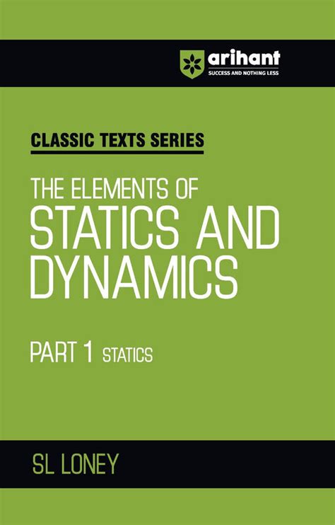 Statics Dynamics Part 1 SL Loney Book 2026 Best Physics Guide ...
