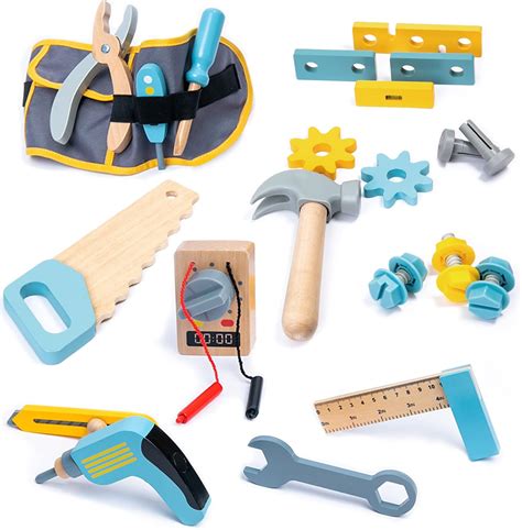 Buy iPlay, iLearn Wooden Kids Tool Set Toy, Toddler Pretend Play Tools ...