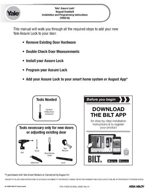 Image result for Yale Lock Programming Guide