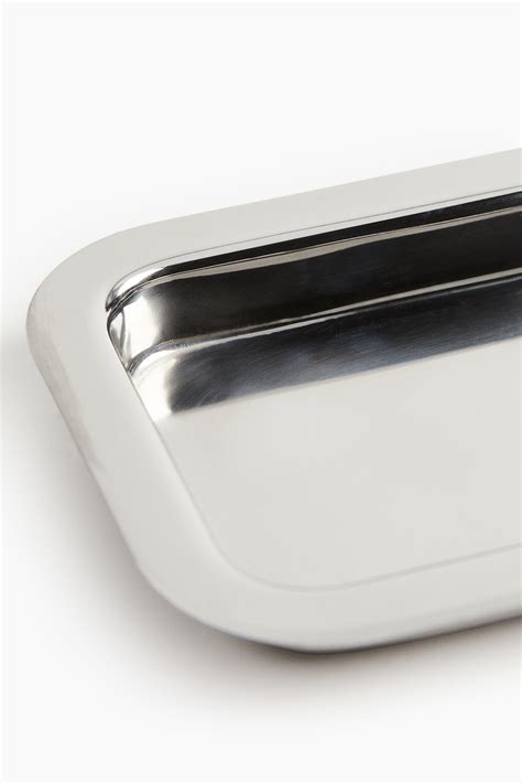 Small stainless steel tray - Silver-coloured - Home All | H&M IN