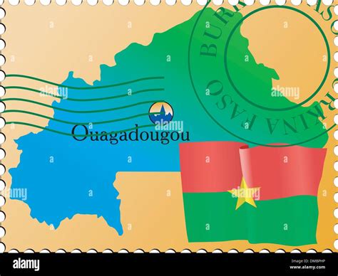 Ouagadougou - capital of Burkina Faso. Vector stamp Stock Vector Image & Art - Alamy