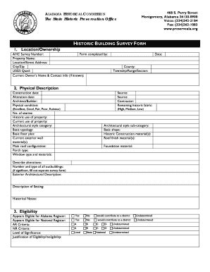 Alabama Historical Commission - Fill Online, Printable, Fillable, Blank ...