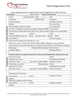 Fillable Online 23+ Patient Registration Form Templates - PDF ...