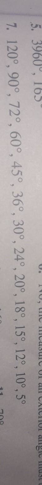 answer given at book if an exterior angle of a rectangular polygon is ...