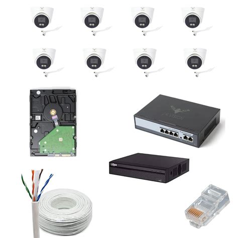 JK Vision 5MP CCTV IP Camera Full Set, 8 Dome, 5 Channel NVR, 4 Port JK ...