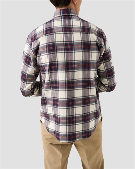 Plaid Check Flannel Shirt - Eton