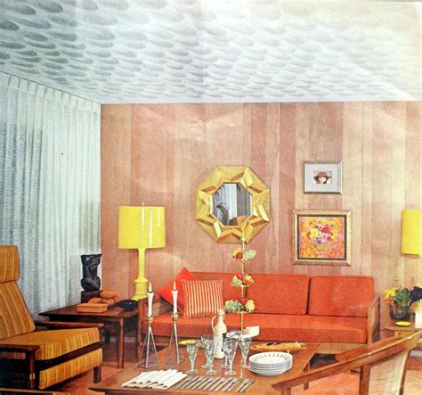 Vintage 1960s living room decor: Retro home fashion with mid-century ...