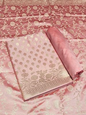 Buy Chhabra 555 Two Toned Banarasi Silk Woven Motif Unstitched Dress ...