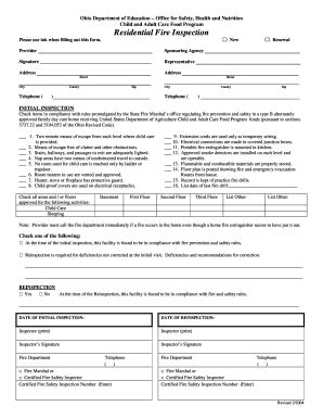 Fillable Online Residential Fire Inspection Fax Email Print - pdfFiller