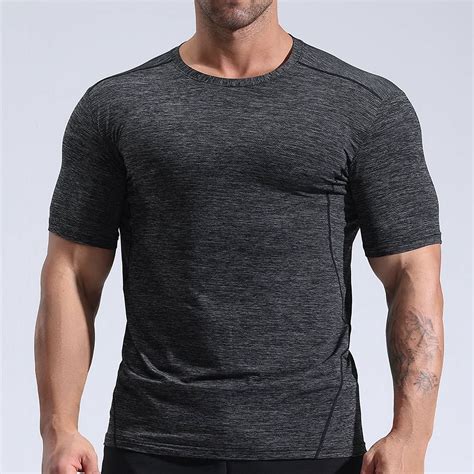 Men’s Quick Drying Running Shirts Loose Fit Performance Short Sleeve ...