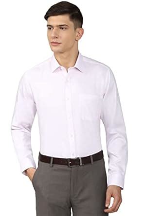 Van Heusen Men's Fitted Shirt (VHSFACUPY92574_White 40) : Amazon.in ...