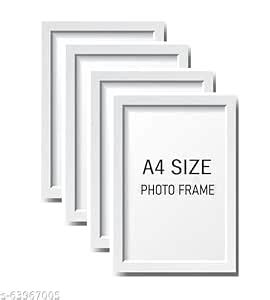 Stuthi Arts Wall Wood Photo Frames White-A4(4) : Amazon.in: Home & Kitchen