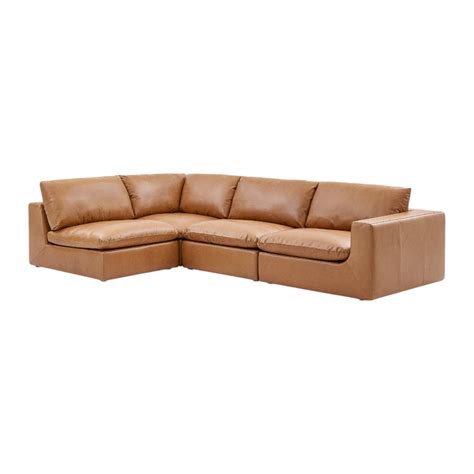Pavel Leather L Shape Sofa – Nismaaya Decor