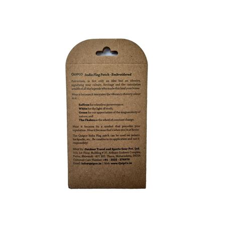 QUIPCO India Flag Patch Embroidered with Colored Borders– Moto Central