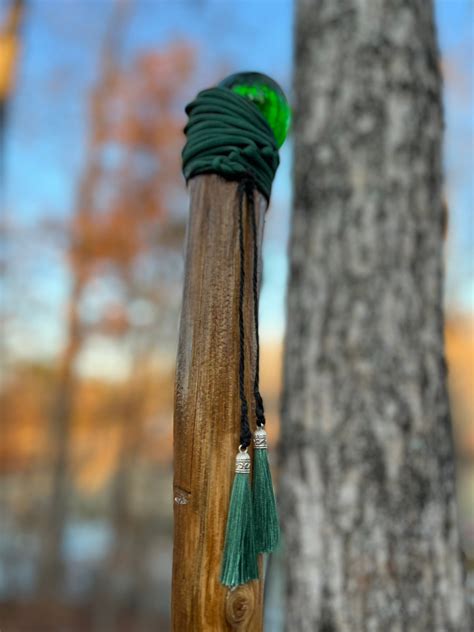 Buy Green Nature Wizard Staff for Cosplay, Dnd, Costume, Display ...