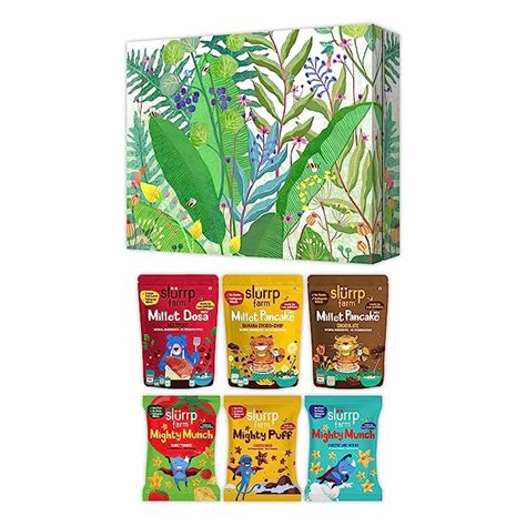 Slurrp Farm Celebration Box Filled with Yummy Snacks for Kids, 490 g ...