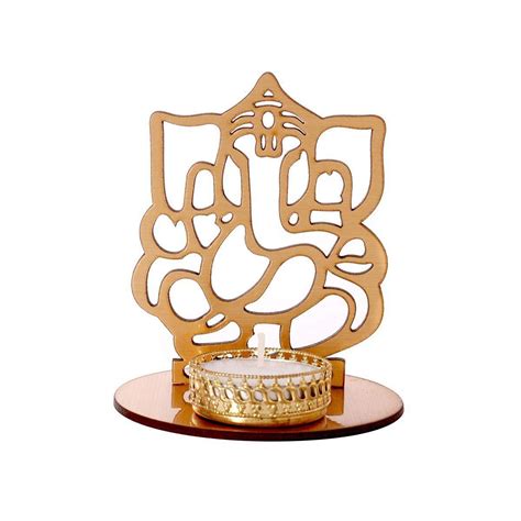 Mersk Traditional D cor Attractive Light Material MDF (Wood) Tealight ...