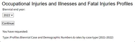 Occupational Injuries/Illnesses and Fatal Injuries Profiles Help File ...