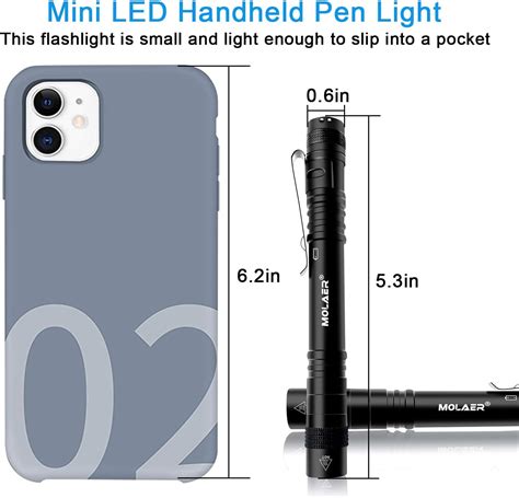 MOLAER B16 LED PenLight, 2-Pack, 3 Lighting Modes, India | Ubuy
