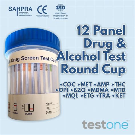 12 Drugs & Alcohol Test Cup