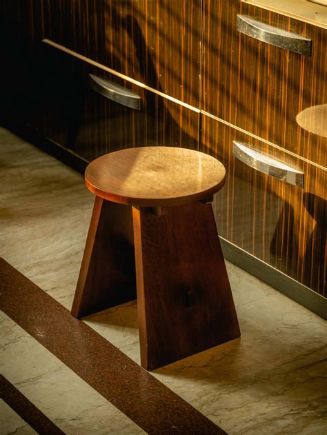 Burj - Two-legged handcrafted wooden stool – Araanahome.com