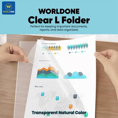 Worldone Clear L Folder, Made of fine Virgin 140 Micron, Ideal for Kee ...