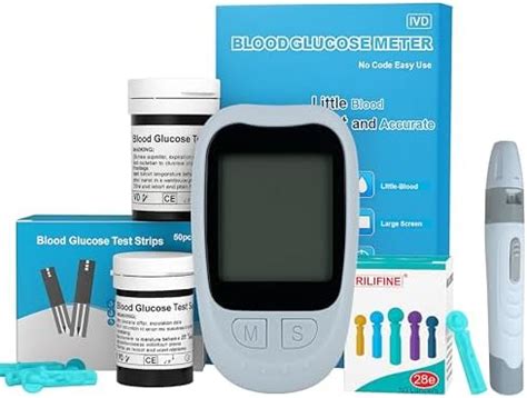 ACCUTRUST Blood Glucose Monitor Kit with Glucometer, 50 Test Strips, 50 ...