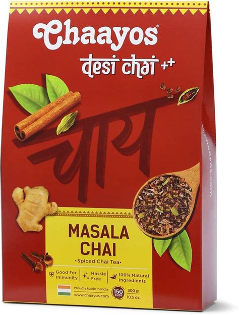 Chaayos Premium Masala Chai Patti - Healthy Tea with Natural Spices ...