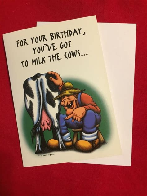 Naughty Greeting Card Funny Humor Sarcastic Joke Happy Birthday Vintage ...