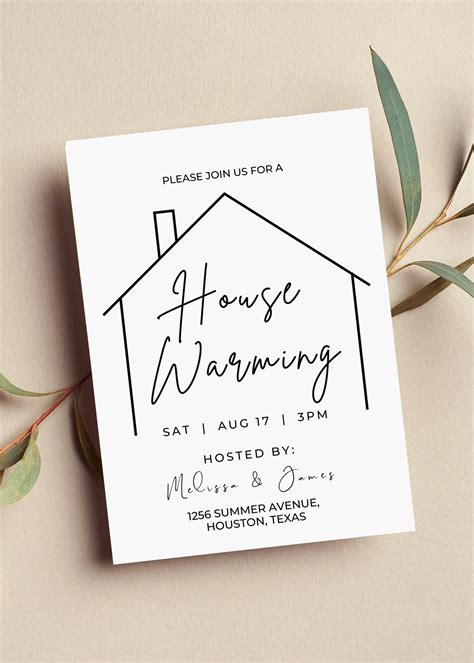 Housewarming Party Invitation Template - Modern Resume Template Word