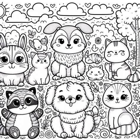 Adorable Animal Coloring Pages