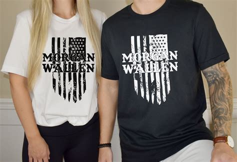 Morgan Wallen Concert Tee, Morgan Wallen and American Flag , Women's ...