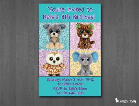 beenie boos birthday invatashons | Beanie boo birthdays, Beanie boo ...
