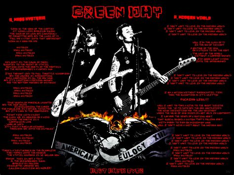 Green Day Lyrics Wallpaper