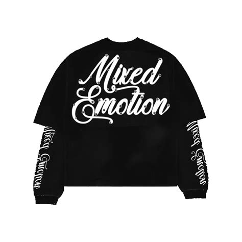 Black “Blur” Thermal Long Sleeve – Mixed Emotion