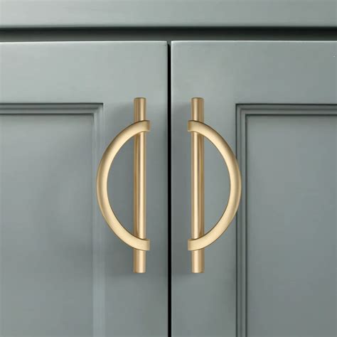 Amerdeco 10 Pack Brushed Gold Cabinet Pulls 5 Inch(128MM) Hole Centers ...