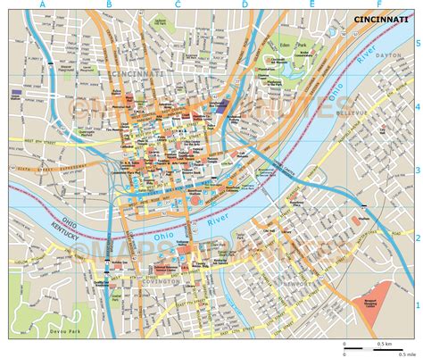 Map Of Downtown Cincinnati
