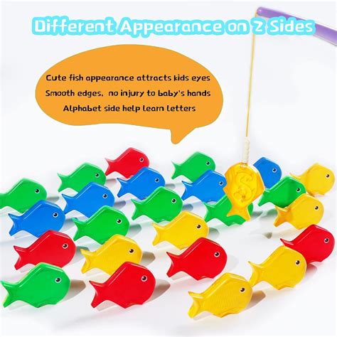 Buy TOKBLOK Magnetic Fishing Game for Kids, Montessori Alphabet Fish ...