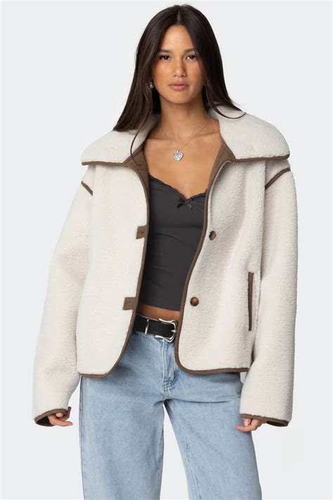Arctic Luxe Oversized Shearling Jacket – The Bae Club