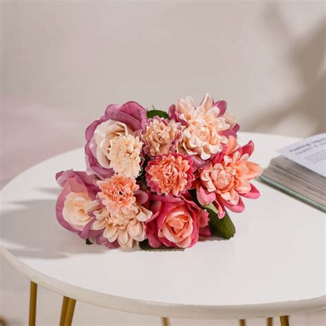 Rose Bouquet Peach And Purple