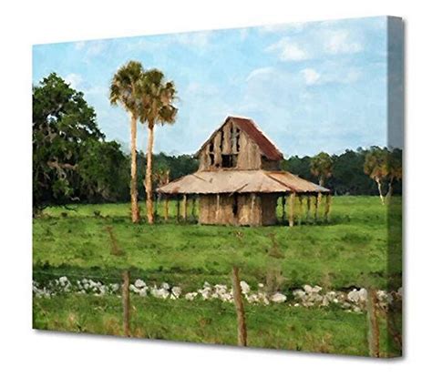 Menaul Fine Art"Sarasota Barn" Limited Edition Artwork, 30 x 24", Brown ...