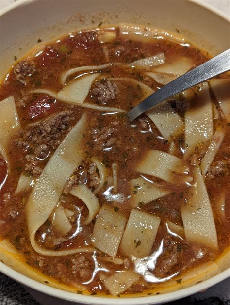 Hamburger Noodle Soup Recipe