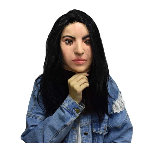 Realistic Female Mask Woman Face Mask Crossdressing Full Head Latex ...