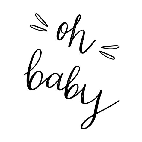 Lettering oh baby. Vector inscription 10384492 Vector Art at Vecteezy