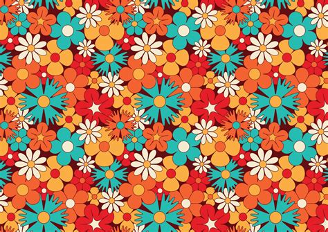 Retro Floral Wallpapers 1960s Floral Vintage Wallpaper